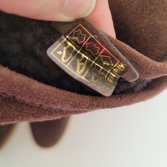 GUCCI Brown MERINO LAMBSKIN SHEARLING Suede Leather WEDGE BOOTS w/FUR Size 35 5 - Picture 10 of 11